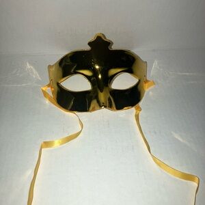 Gold Masquerade Mask with Ribbon